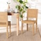 Bali & Pari Anfield Modern Bohemian Natural Seagrass and Mahogany Wood Dining Chair 243-13485-ZORO - alternate 2